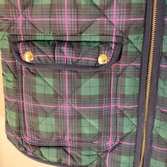 J Crew Factory Plaid Teddie Vest, Small. Puffer, minimalist - Picture 9 of 14
